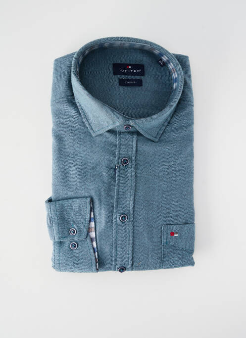 Chemise manches longues imprimé fantaisie bleu JUPITER homme