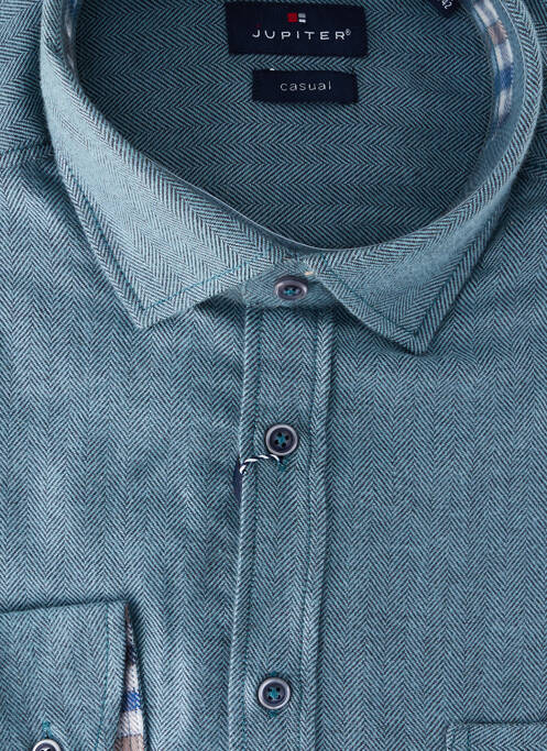 Chemise manches longues imprimé fantaisie bleu JUPITER homme