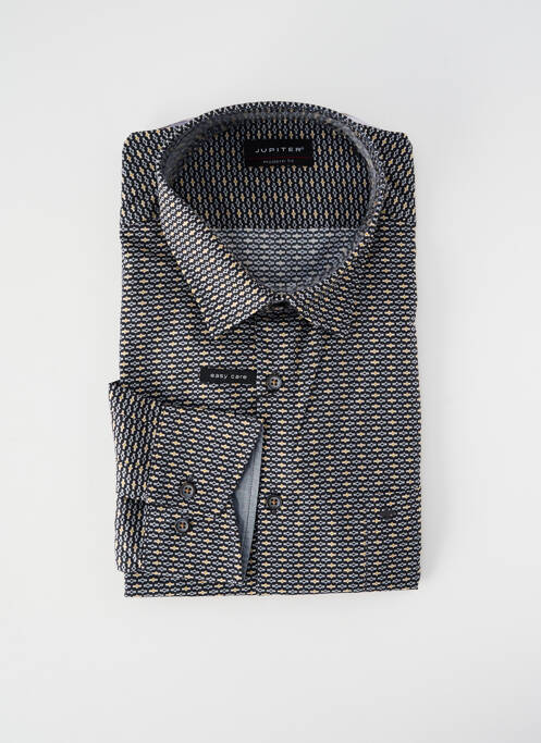 Chemise manches longues imprimé fantaisie noir JUPITER homme