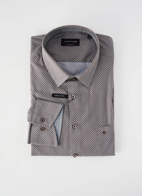 Chemise manches longues marron JUPITER homme