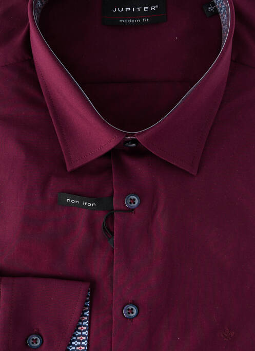 Chemise manches longues violet JUPITER homme