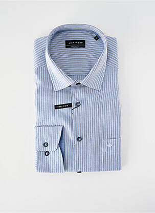 Chemise manches longues coupe droite bleu JUPITER homme