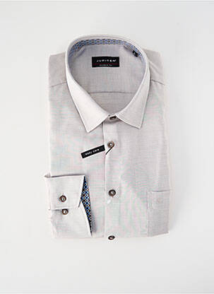 Chemise manches longues coupe droite beige JUPITER homme