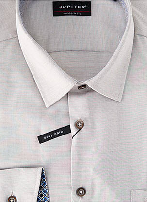 Chemise manches longues coupe droite beige JUPITER homme