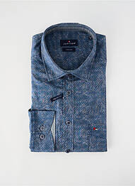 Chemise manches longues imprimé fantaisie bleu JUPITER homme
