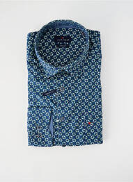 Chemise manches longues imprimé fantaisie bleu JUPITER homme