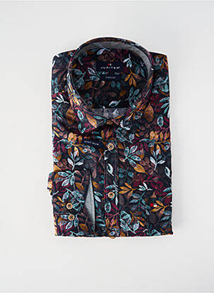 Chemise manches longues imprimé fantaisie noir JUPITER homme