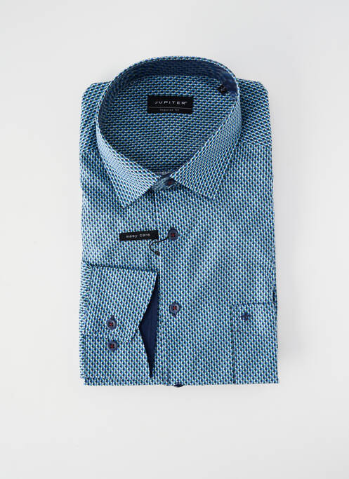Chemise manches longues imprimé fantaisie bleu JUPITER homme