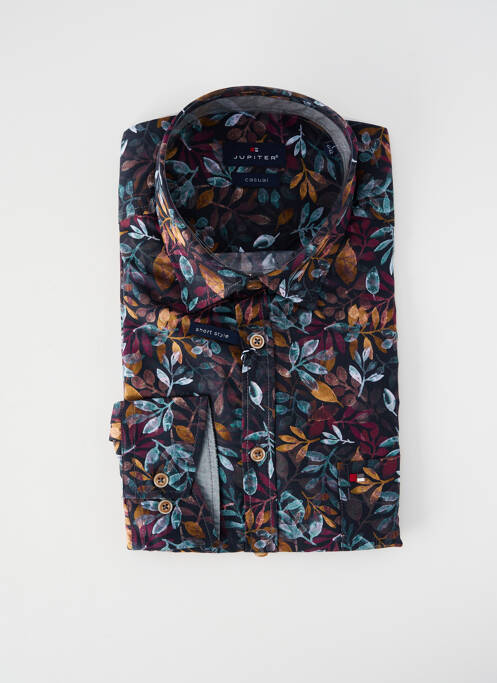 Chemise manches longues imprimé fantaisie noir JUPITER homme