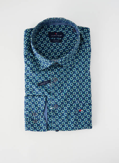 Chemise manches longues imprimé fantaisie bleu JUPITER homme