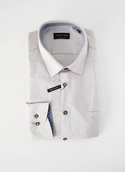 Chemise manches longues beige JUPITER homme