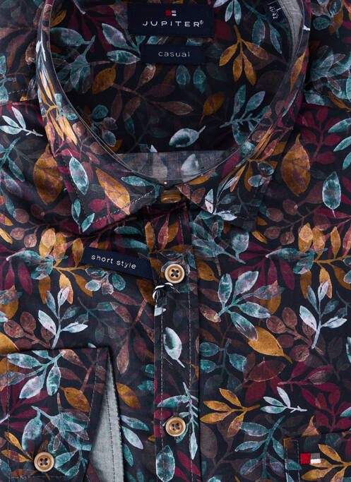 Chemise manches longues noir JUPITER homme