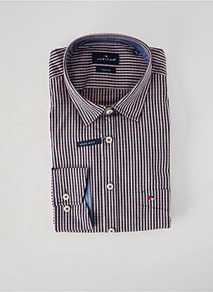 Chemise manches longues imprimé rayures bleu JUPITER homme