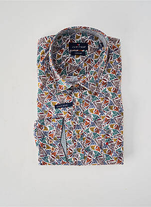 Chemise manches longues imprimé fantaisie jaune JUPITER homme