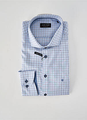 Chemise manches longues coupe droite bleu JUPITER homme