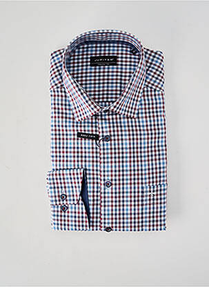 Chemise manches longues coupe droite bleu JUPITER homme