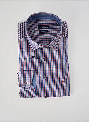 Chemise manches longues coupe droite bleu JUPITER homme