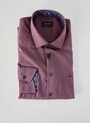 Chemise manches longues coupe droite violet JUPITER homme