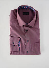 Chemise manches longues coupe droite violet JUPITER homme