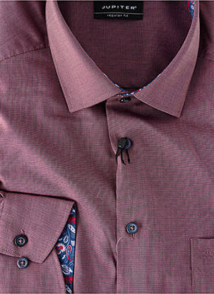 Chemise manches longues coupe droite violet JUPITER homme