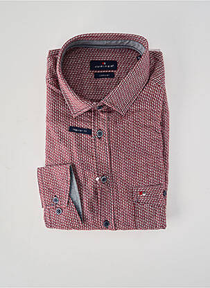 Chemise manches longues rouge JUPITER homme
