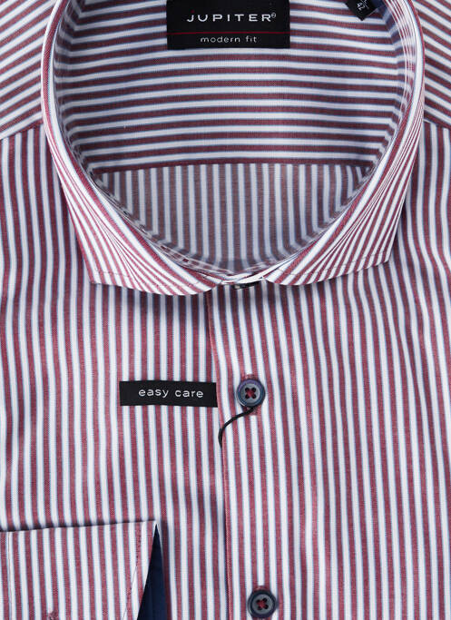 Chemise manches longues imprimé rayures rouge JUPITER homme