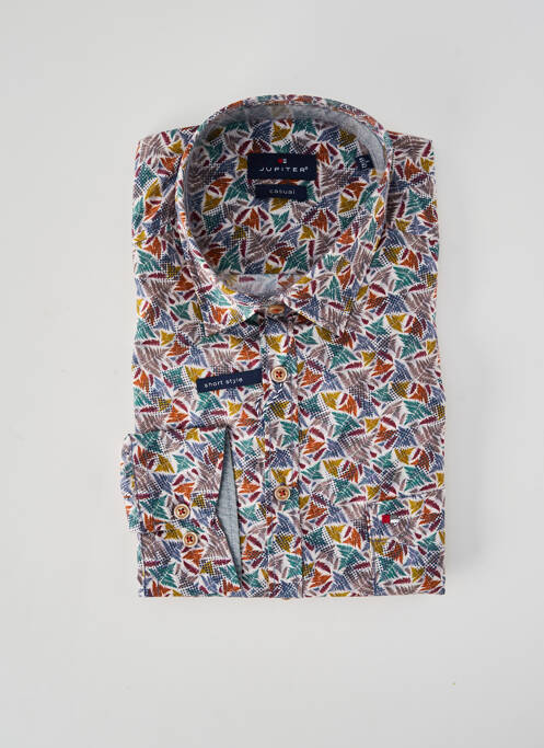Chemise manches longues imprimé fantaisie jaune JUPITER homme