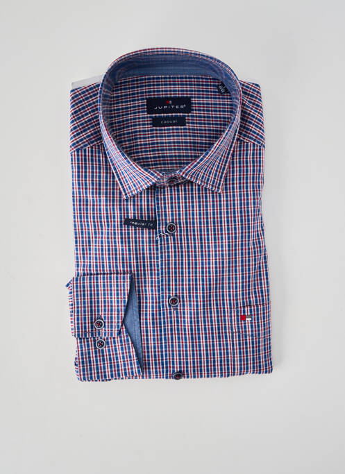 Chemise manches longues coupe droite bleu JUPITER homme
