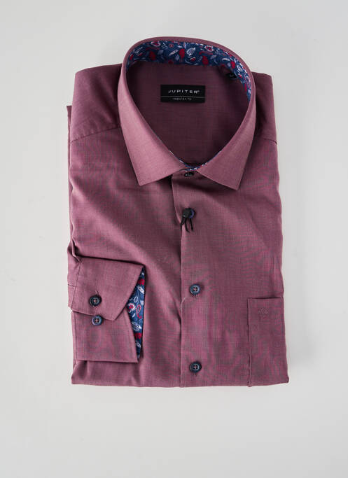 Chemise manches longues coupe droite violet JUPITER homme