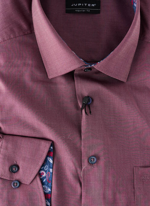 Chemise manches longues coupe droite violet JUPITER homme