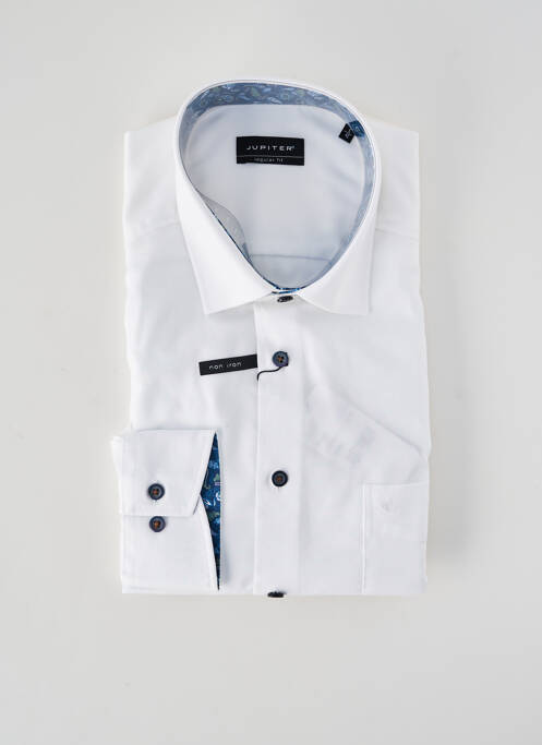 Chemise manches longues blanc JUPITER homme