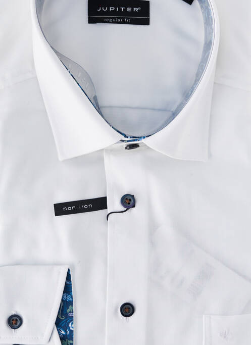 Chemise manches longues blanc JUPITER homme