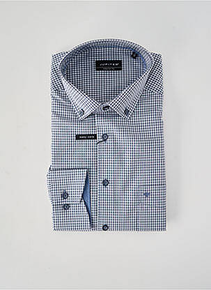 Chemise manches longues coupe droite bleu JUPITER homme