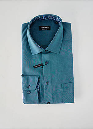 Chemise manches longues coupe droite vert JUPITER homme