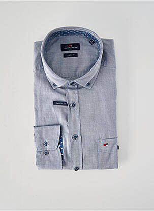 Chemise manches longues coupe droite bleu JUPITER homme