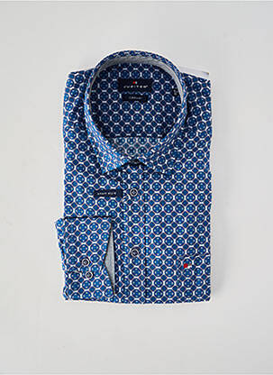 Chemise manches longues imprimé fantaisie bleu JUPITER homme