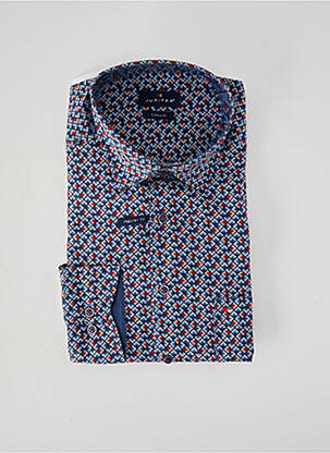 Chemise manches longues imprimé fantaisie bleu JUPITER homme