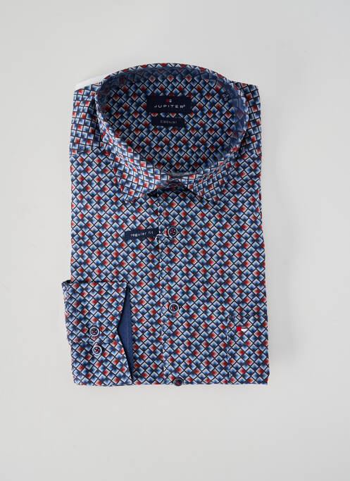 Chemise manches longues imprimé fantaisie bleu JUPITER homme