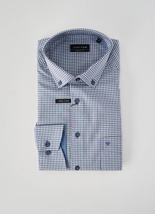 Chemise manches longues coupe droite bleu JUPITER homme