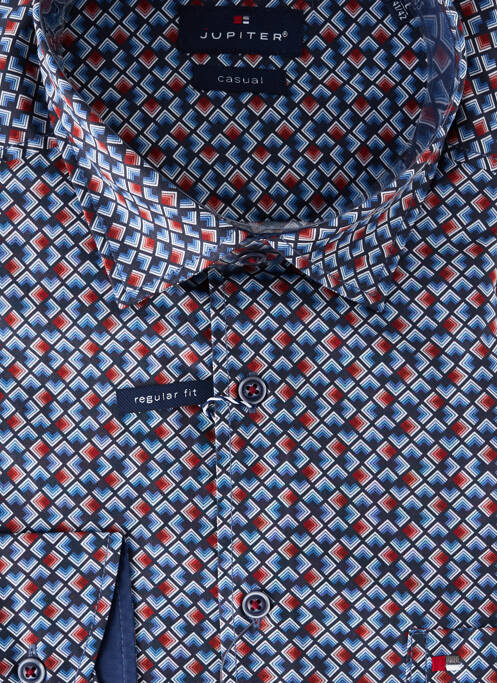 Chemise manches longues bleu JUPITER homme