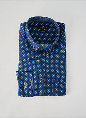 Chemise manches longues imprimé fantaisie bleu JUPITER homme