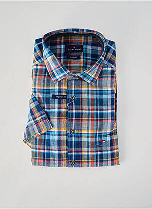 Chemise manches longues coupe droite bleu JUPITER homme