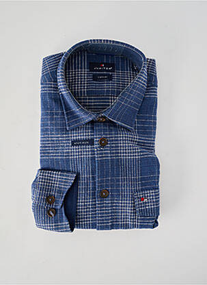 Chemise manches longues coupe droite bleu JUPITER homme