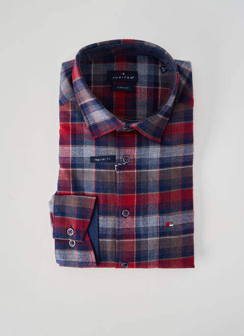 Chemise manches longues coupe droite bleu JUPITER homme