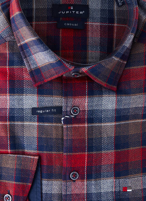 Chemise manches longues coupe droite bleu JUPITER homme