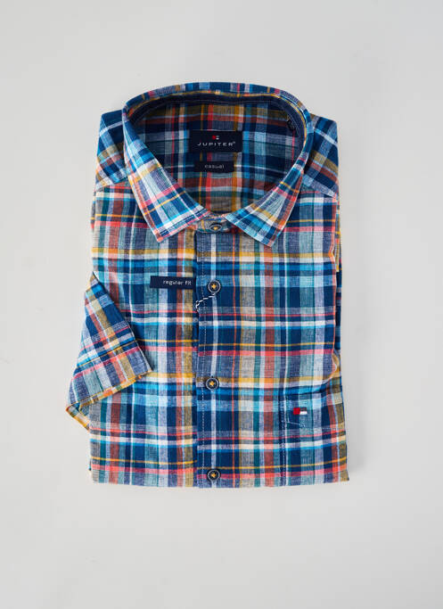 Chemise manches longues coupe droite bleu JUPITER homme