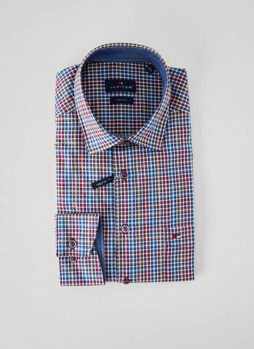 Chemise manches longues coupe droite bleu JUPITER homme