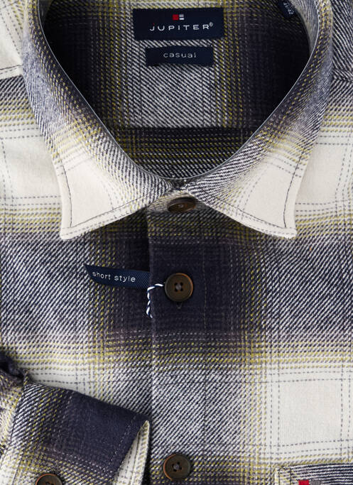 Chemise manches longues gris JUPITER homme