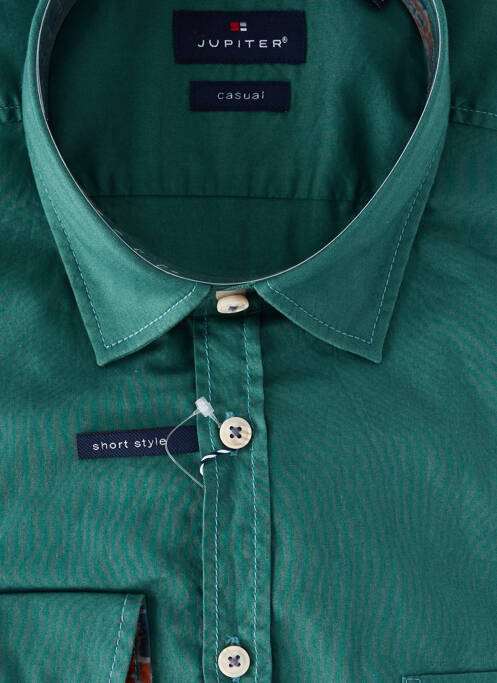 Chemise manches longues vert JUPITER homme