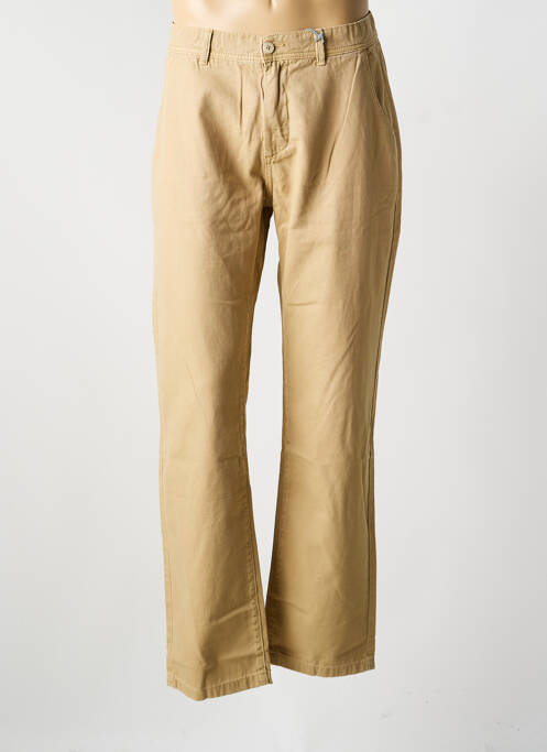 Pantalon chino tissage popeline taille normale beige PIONEER homme